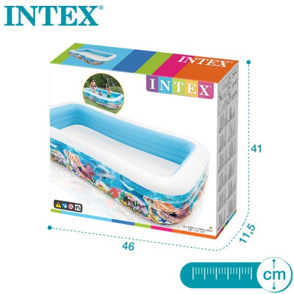 PISCINA INFLABLE INTEX INFANTIL TROPICAL RECTANGULAR - Imagen 7